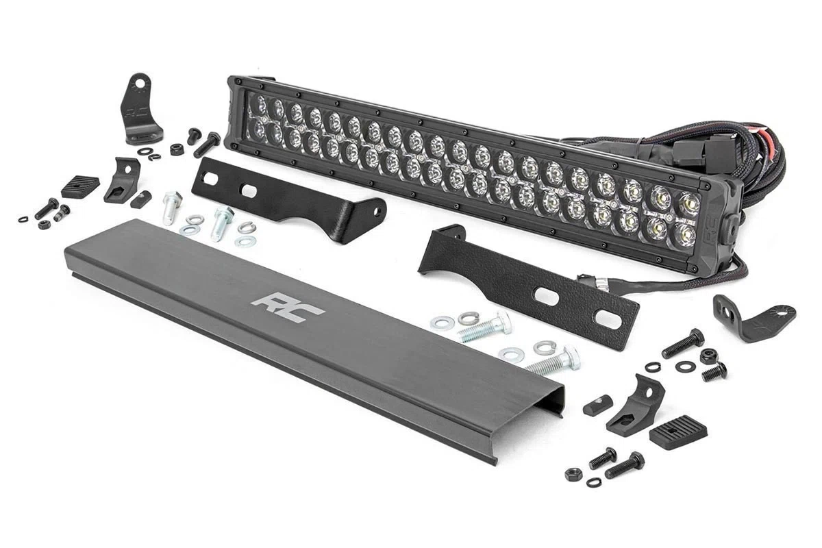 Fits Jeep Grand Cherokee WK2(11-20) LED Light Bumper Mount 20_ Black 70773DRL